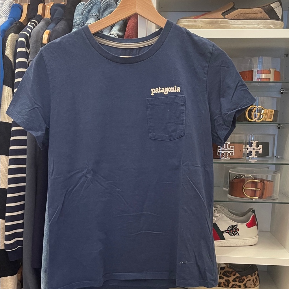 Patagonia Womens Blue Pocket Tee